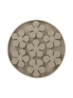 LICK PAD FLEUR TAUPE ROUND