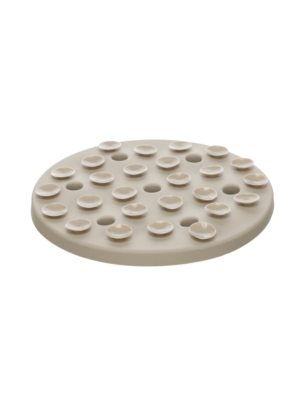 LICK PAD FLEUR TAUPE ROUND