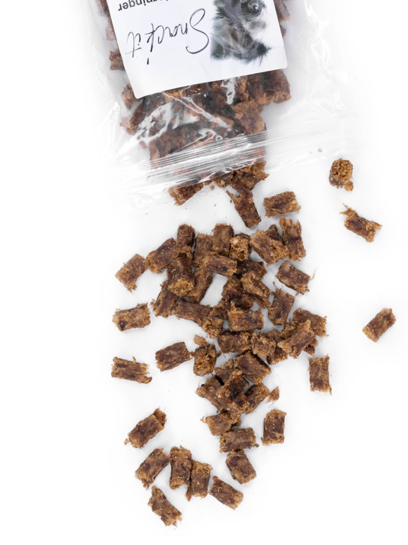 Snack’it okseterninger (bløde)
Naturlig snack
Hundegodbid
Træningsgodbid