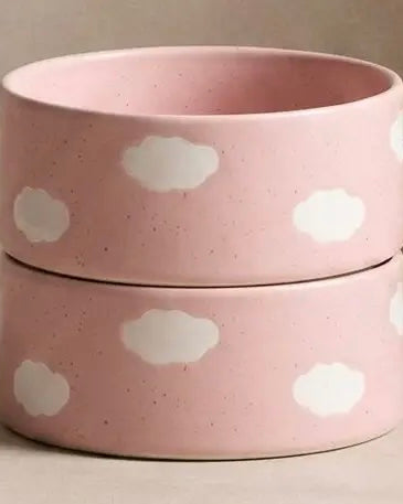 Pink Cloud Keramikskåle - 2 stk, 16,5 cm