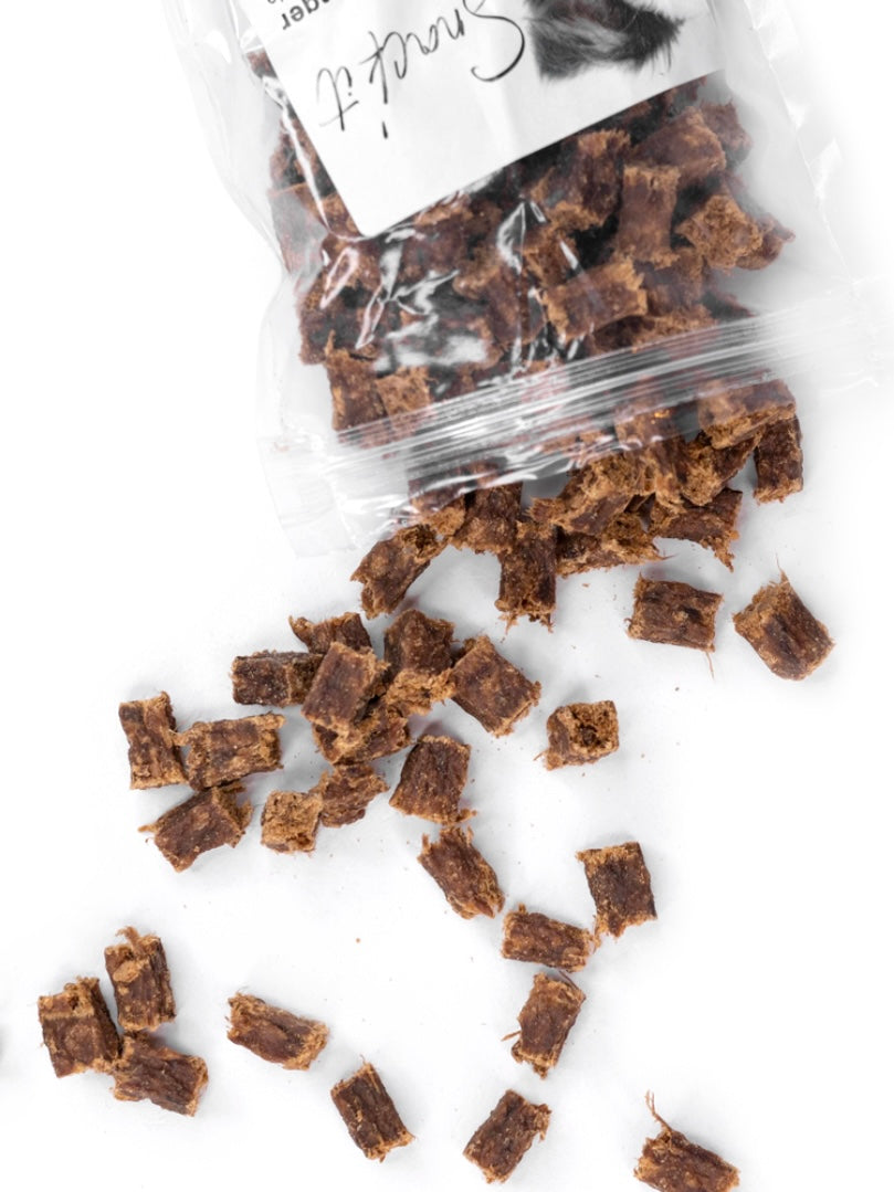 Snack’it lammeterninger (bløde)
Naturlig snack
Hundegodbid
Træningsgodbid