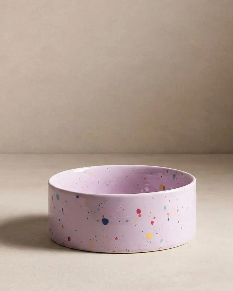 Purple Dot Keramikskåle - 2 stk, 16,5 cm