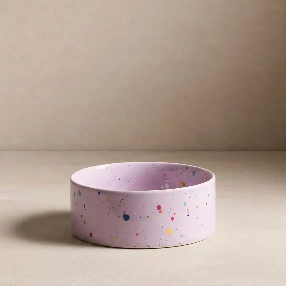 Purple Dot Keramikskåle - 2 stk, 16,5 cm
