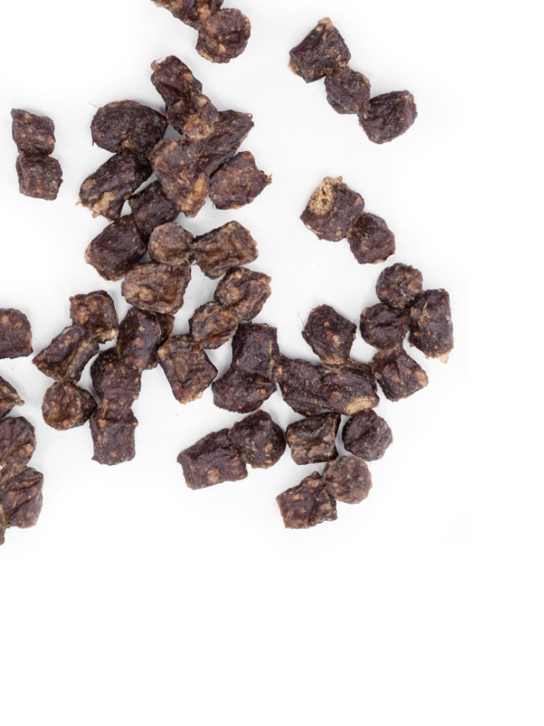 Snack’it mini trainers andekød
Naturlig snack
Hundegodbid
Træningsgodbid