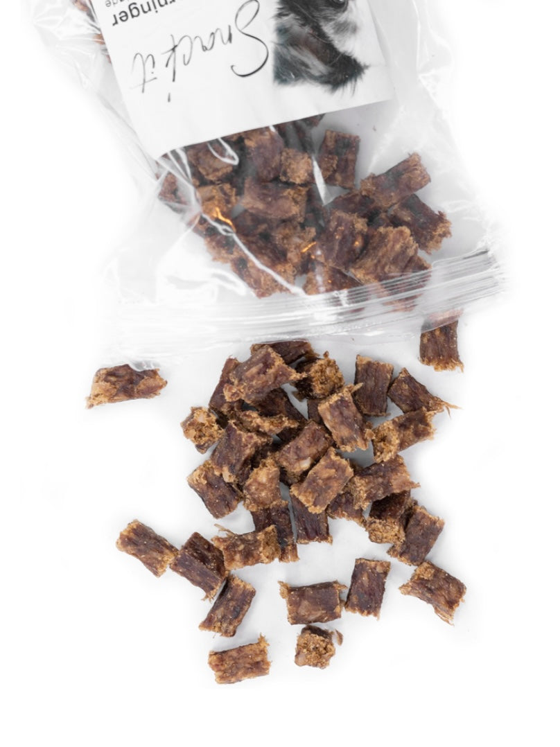 Snack’it rådyrterninger (bløde)
Naturlig snack
Hundegodbid
Træningsgodbid