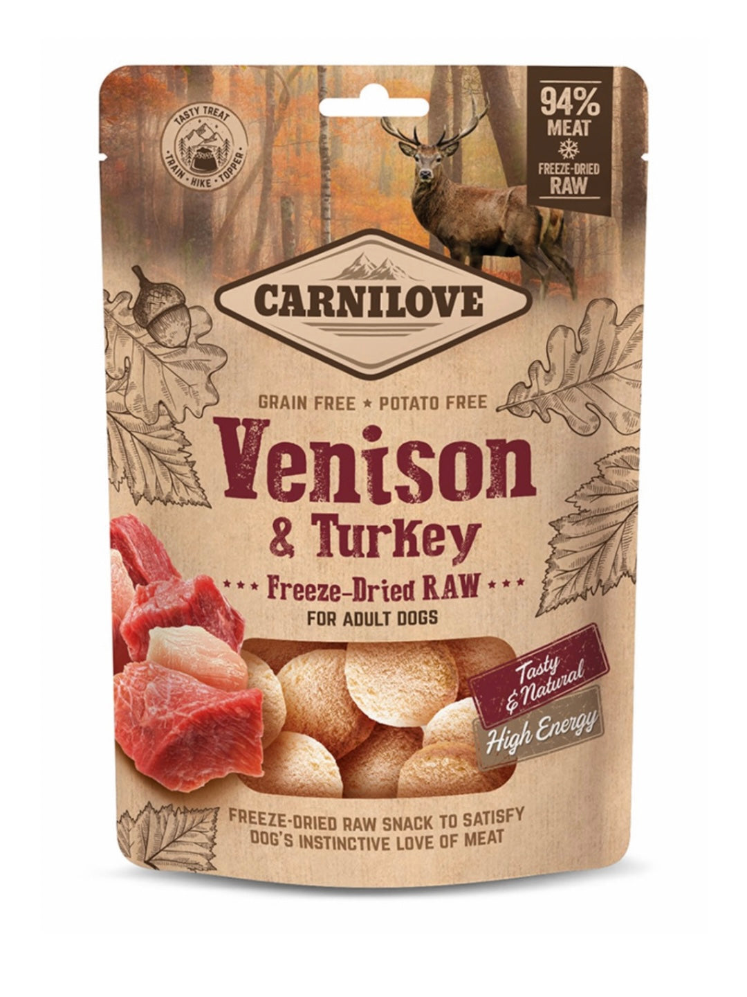 Carnilove Freeze-Dried Raw Snacks Venison & Turkey 60g