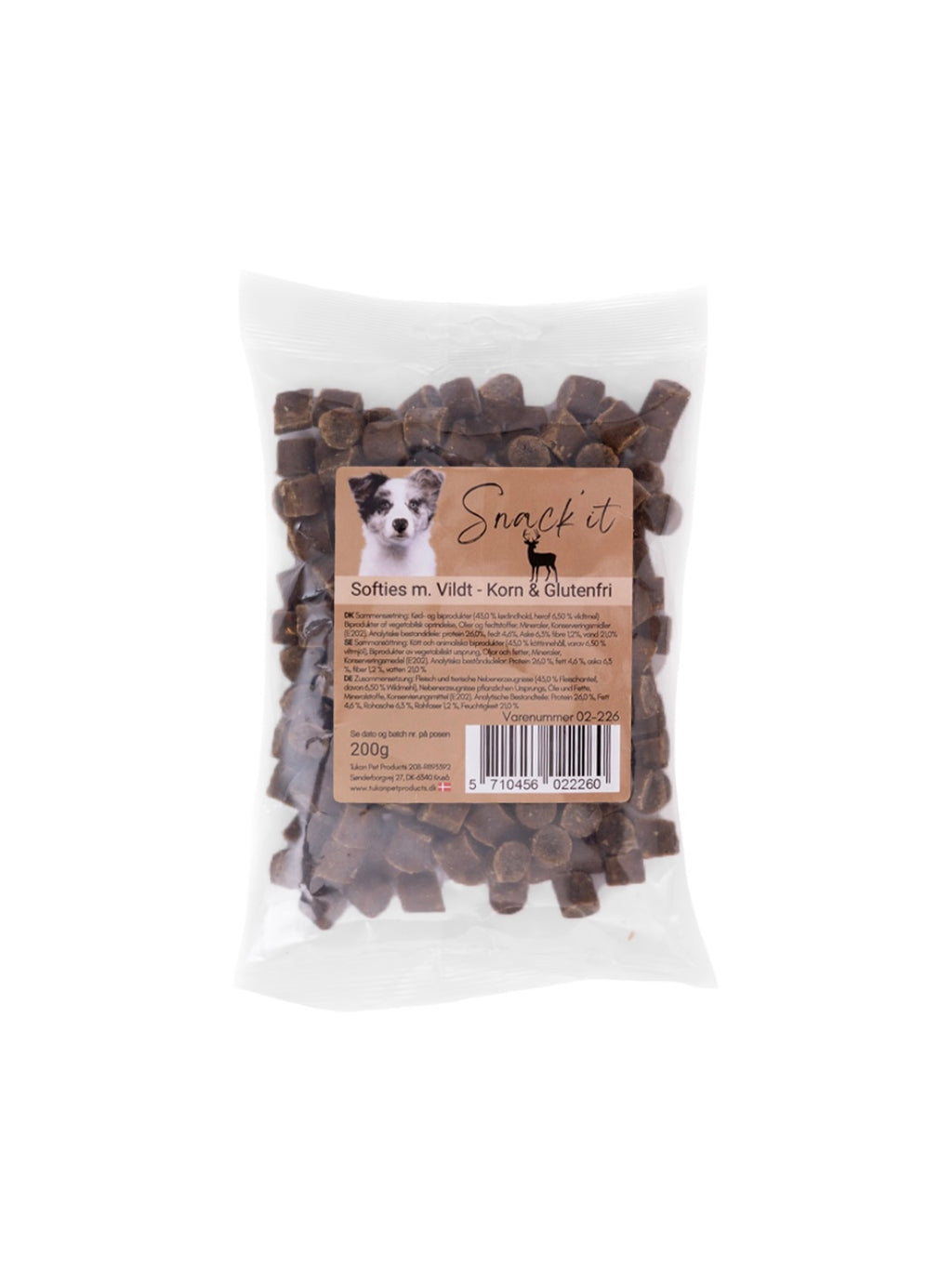 Snack’it softies m. Vildt
Naturlig snack
Hundegodbid
Træningsgodbid