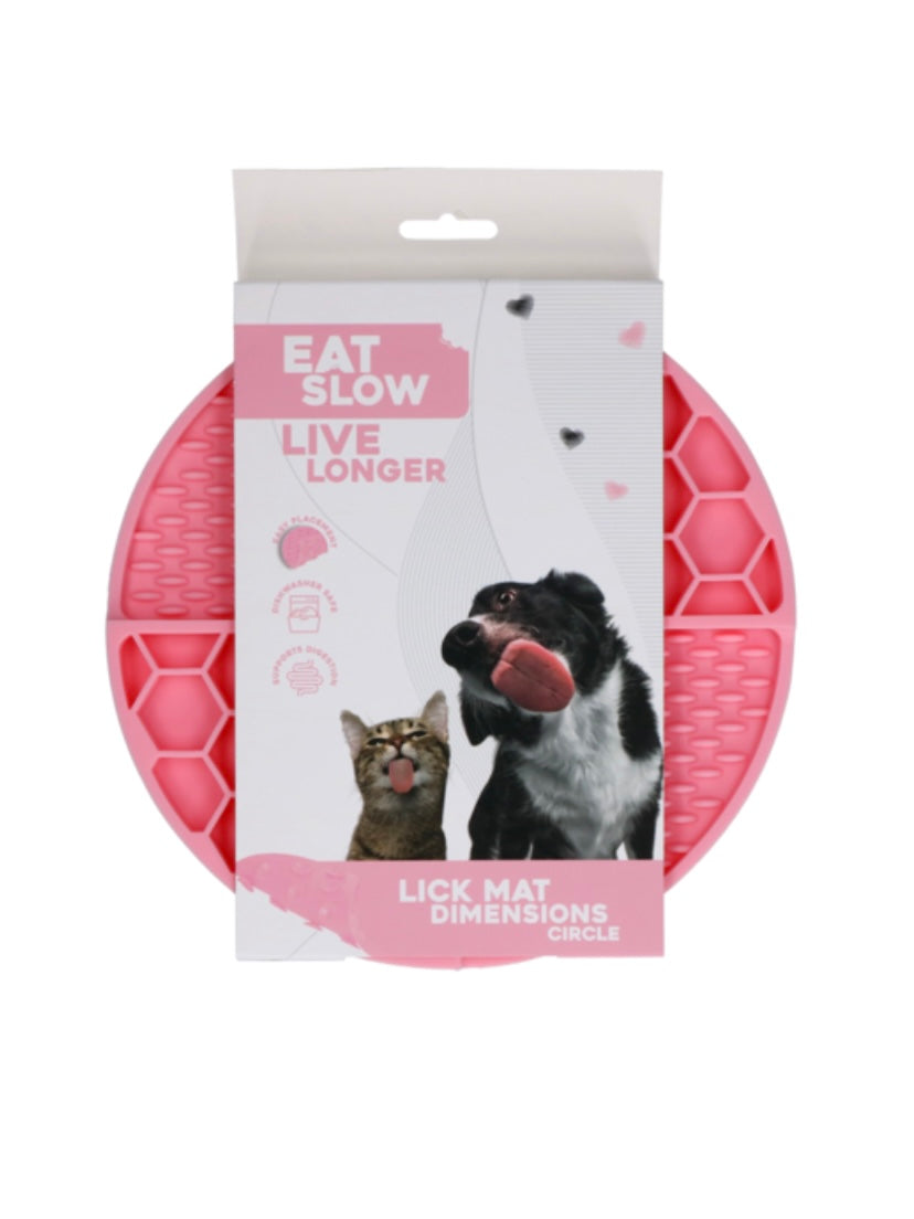 Eat Slow Live Longer Lick Mat Blå